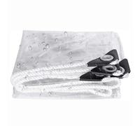 Heavy Duty Clear Tarp 3x15m 14 Mil PVC Waterproof with Grommets Reinforced Edges Ideal for Garden Car Covers Patio Outdoor Greenhouse Rainproof Protection