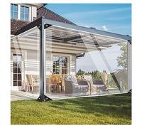 Heavy Duty Clear Tarpaulin 3x4m - Transparent PVC Tarp with Grommets & Rope for Gardens Greenhouses Gazebos Canopies - WaterproofVersatile Cover