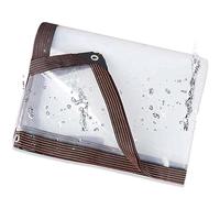 Heavy Duty Clear Tarpaulin 9x15m Waterproof PVC Tarp with Grommets Reinforced Edges Rip & Tear Resistant Multi Purpose Transparent Cover for Greenhouse & Garden Use