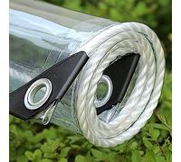 Heavy Duty Clear Tarpaulin Waterproof Cover - 100% Transparent PVC, Tear-Resistant & Dustproof, Perfect for Gazebo, Deck, Porch, Patio, Outdoor Use, 100x300cm