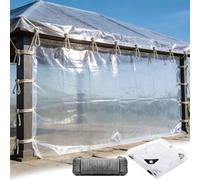 Heavy Duty Clear Tarps 5x6m Waterproof & Snow Resistant Reinforced Edges with Grommets Includes 1 Roll Rope Ideal for Outdoor Patio Greenhouse Chicken Coop Plant Protection