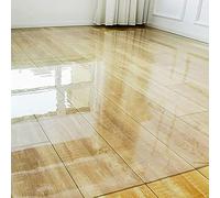 Heavy Duty Clear Vinyl Floor Protector Mat for Hardwood & Tile 1.5mm Thick Area Rug Large 140 150 160cm Wide 5.2ft x 6.6ft Plastic Hallway Carpet Cover