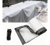 Heavy Duty Clear Waterproof Tarpaulin With Reinforced Grommets, Reinforced Transparent Pvc Tarp, For Outdoor Canopy, Balcony, Deck, Porch Enclosure, Gazebo Curtains(6X12 Ft)