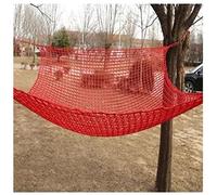 Heavy-Duty Climbing Cargo Net 5mm Thick, 5cm Mesh - Double Layer Playground Safety Net for Treehouse Accessories, Climbing Rope Net (Red, 3x4.5m)