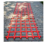 Heavy Duty Climbing Net for Jungle Gym - Playground & Treehouse Climbing C Net for Obstacle Course Training Indoor/Outdoor Use - Red Hammock Style