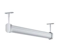 Heavy Duty Closet Rod Ceiling MountAdjustable 35155cm Clothes Hanging Rack Cuttable Room Divider Pole System for Wardrobes Verandahs & ShowersSilver Finish
