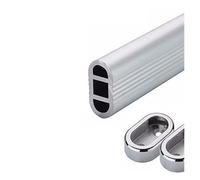 Heavy Duty Closet Rod for Hanging Clothes Polished Chrome Oval Wardrobe Tube 40cm (15.7in) Size Perfect for Wardrobe nization Durable Closet Solutions