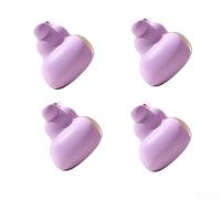 Heavy Duty Clothes Pegs Windproof with Soft Grip - Non Slip Laundry Clips for Blankets Drying, Strong Spring Plastic Pegs for Washing Line, Large Jumbo Size 4 Pack(Purple)