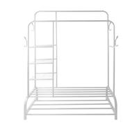 Heavy Duty Clothes Rail 120Kg Load Sturdy Clothes Rack With Shelfs & Shoe Rack