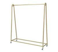Heavy Duty Clothes Rail, Clothing Display Stand, Industrial Pipe Coat Rack, Commercial Roller Rack for Bedroom, Drying, and Display