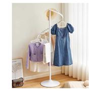 Heavy Duty Clothes Rail Garment Rack - Spiral Rotating Clothing nizer, Freestanding Metal Hanger for 38 Garments, Ideal for Bedrooms, Living Rooms & Retail Stores (White)