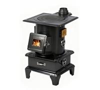Heavy Duty Coal Heating Stove with Oven, Multi-Function Wood Burning Furnace for Home Indoor Heating, Energy-Saving Tabletop Fireplace with Water Boiling, Thickened Steel