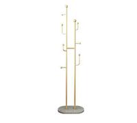 Heavy Duty Coat Pipe Shelf, Modern Simple Drying Rack with 7 Hooks and Marble Base, Irregular Display Stand for Porch, Living Room, Bedroom, Office, 170cm(Size:170 * 40CM,Color:B)