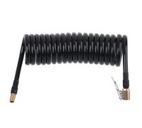 Heavy Duty Coiled Air Hose Polyurethane Air Compressor Coil Hose Stretch 3 Meters Length Fitting for Industrial Black Recoil Flexible