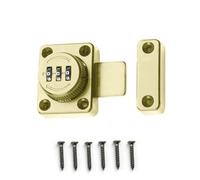 Heavy Duty Combination Slidi Bolt Lock for Shed Doors, Gara Gates, and Caravan Surity, Zinc Alloy Keyless Gate Lock wi Reseable Code, Outdoor Metal Bolt Latch and Anti Tamper Screws(RED Bronze)