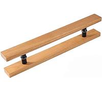 Heavy-Duty Commercial Door Pull Handle - Solid Wood Double-Sided Glass Door Handle - Sliding Barn Door H-Shaped Back to Back Door Pulls