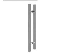 Heavy Duty Commercial Grade Wooden Modern Push Door Handle Barn Door Handle Glass Handles Mirror Polished Chrome Finish /40cm,Gray-L:60cm/40cm