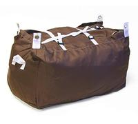 Heavy Duty Commercial Laundry Bag - Large Washable Linen Hamper Bag, Ideal for Hotels, Gyms, Hospitals & Care Homes. Secured with three buckle straps- Large capacity. (Brown)