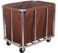 Heavy Duty Commercial Laundry Cart with Removable Waterproof Basket & Wheels Ideal for Industrial Use Laundry Facilities and Hotels