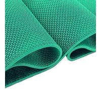 Heavy Duty Commercial Mesh Mat 5mm Thick PVC Pool Deck Drainage Matting 0.9m Wide for Swimming Pool Bars Kitchen Restaurant Bathroom,Green,0.9x15m