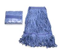 Heavy Duty Commercial Mop Head Refill - Industrial Grade Blue Cotton Looped-End String for Wet Mopping, Long-Lasting (1)