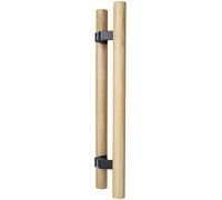 Heavy-Duty Commercial Solid Wood Push Pull Door Handle/Barn Door Pull Handle/Sliding Door Handle/Glass Door Pulls, Double-Sided Back to Back Push Pull Door Handle