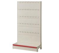 Heavy Duty Commercial Supermarket Shelf with 20 Hooks, Retail Display Storage for Supermarkets, Drugstores, Garages, Versatile Shelving Solution