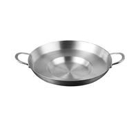 Heavy Duty Concave Comal Frying Bowl Stainless Steel Mexican Comal Cazo Griddle Fryer Cookware Stir Fry Pan Outdoors Heavy Duty Acero Mexican Discada Pan, 45cm