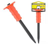 Heavy Duty Concrete Bursting Chisel - Builders Soft Rubber Grip Hand Guard Tool | Multi Purpose, Household Workshop DIY Strong Durable, Builder Tools