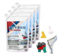 Heavy-Duty Concrete Crack Repair Adhesive, Magic Concrete Crack Filler for Concretes Sealer Outdoor Waterproof, Quick-Drying Waterproof Sealing Adhesives (Gray 200g,4 pcs)
