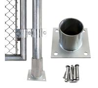 Heavy Duty Concrete Mount Deck Post Anchors with Screw Kits, Secure Fence Repair and Wooden Post Support, Perfect for Mailboxes and Round Tube Posts