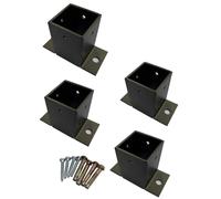 Heavy Duty Concrete Post Anchors with Installation Kit for Deck and Fence Column Bases