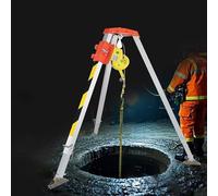 Heavy Duty Confined Space Tripod Kit with 1800LBS Winch - Adjustable Height Rescue Equipment for Fall Protection & Manhole Safety Durable Lifting Sy (1 pc)