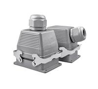 Heavy Duty Connectors HDC-HE-032-1/2 F/M 32pin 16A Industrial rectangular Aviation connector plug Screw connection IDGTTLDF(HDC-HE-032-1)