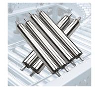 Heavy-Duty Conveyor Roller Replacement Set, 6 Pack, 1" to 2.4" Diameter, Fits 0.3" & 0.5" Bars, Durable Conveyor Belt Rollers, 1.3in/32mm-L 19.7in/500mm