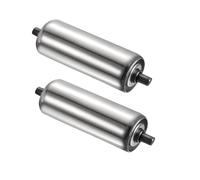 Heavy-Duty Conveyor Rollers - 2-Pack Galvanized Steel Roller Set for Commercial Use Optimal Feeding & Material Handling Solutions