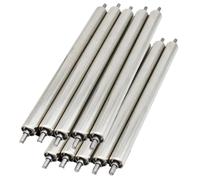 Heavy Duty Conveyor Rollers Set of 5-1'' & 2'' Diameter, 36-8 Inch Industrial Metal Rollers for Efficient Belt & Material Handling, 25MM/300MM Size Options Available