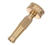 Heavy Duty Copper Garden Hose Sprayer Nozzle, 3/4 Inch Inner Thread | One-piece Forged Stability, Enhanced Precision Watering, Golden Metal Finish, for Lawn Watering and Vehicle Detailing Prep
