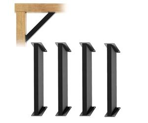 Heavy Duty Corner Brace Support, 4PCS 45 Degree Angle Bracket for Wooden Structures, Ideal for Gazebos, Patios, Treehouses, and Courtyards