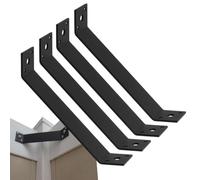 Heavy Duty Corner Bracket Bookshelf Mounting Hardware | 45-Degree Steel Angle Bracket for Woodworking Furniture Gate Apartment Garage Shop Display Home