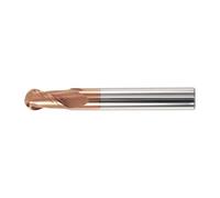 Heavy Duty Corrosions Resistant Ball Nose End Mill 2 Flutes HRC55 Hardness Fit for High Speed Steel Cast Iron Machining Machining Center Tool