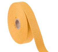 Heavy Duty Cotton Webbing Strap, 1 or 1.5 Inches and Colours, 5m (Mustard, 25mm)