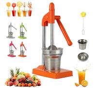 Heavy Duty Countertop Lime Citrus Crush Machine, Cast Iron Juicer Hand Press, for Oranges Lemons Limes, Easy to Clean, Home and Kitchen Essentials (Orange)