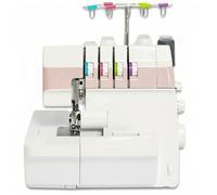 Heavy-Duty Coverstitch Serger, Overlock Machine with 2-3-4-5 Stitches, Trim Trap, Snap-on Feet & LED Light, for Beginners to Professionals