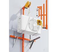 Heavy-Duty Crane Bracket for Air Conditioner Installation, 150Kg Load Capacity, Manual Winch Hoist, Portable Folding Lifting Tool(2000cm)