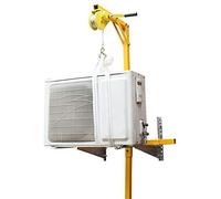 Heavy-Duty Crane for Air Conditioner Installation Stainless Steel Folding Mount with Manual Winch Self-Locking Lift for Outdoor Projects & Reliable Solution