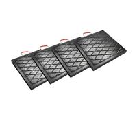 Heavy Duty Crane Outrigger Pad - Universal RV Leveling Pads, 4 Pcs Stackable Stabilizer Pads for Wreckers, Trailers, Trucks with Convenient Handle