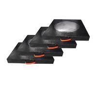 Heavy Duty Crane Outrigger Pads - 4 Pack Stabilizing RV Leveling Pads for Jack Stacking, Compatible with Wreckers, Campers, and Trucks, Durable and Stackable