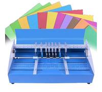 Heavy Duty Creasing Machine with Perforating & Dotted Line Cutting, 18 inch, 1mm Thickness, Commercial Electric Creaser for Menu, Book, Adjustable Crease Depth