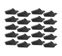 Heavy Duty Crocodile Tarp Clips For Tent Canopy, Reusable Plastic Clamps With Guide Rope For Camping Awning And Gazebo Shade, Black, 10 Pack(10pcs)